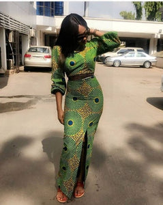 Ankara Long Pencil Dress – Splendor Of ...